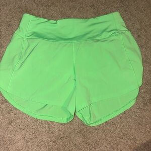 Women's Green Athletic Shorts